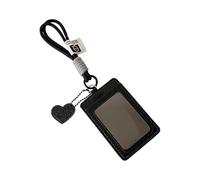 HOOLRZI PU Leather Bus Card Covers Candy Color Photocard Holders with Keychain Card Case Badge Holder Photos Protective Covers Candy Color Photocard Holders