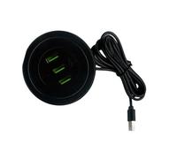 HOOLRZI Recessed Double USB Wall Outlet 2 1 Type C 1.75M Cable Type B Connection for Tablets E Readers Appliances Power Socket with Port