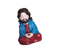 HOOLRZI Resin Jesuses Statue Religious Gift Meditations Decors Easters Christmas Table Decorations For Home Office Bookself Meditations Decors