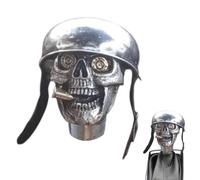 HOOLRZI Resin Steel Helmets Skull Soldier Gear Shifter Knob Ergonomic Design for Comfortable Grip Visual Impacts Mysterious Look Gear Knob