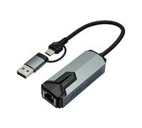 HOOLRZI RJ45 Converter 5Gbps Aluminum Shell Multi-Device Portable Plug-and-Play Design USB C Ethernet Converter