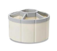 HOOLRZI Rotating Desk Pen Cup 6 Compartment 360 Degree Rotatable Pens Organiser Art Supply Container Marker Box for Space Saving Rotating Pen Stand