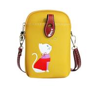 HOOLRZI Shoulder Pouch Lightweight PU Crossbody Bag Stylish Mini Shoulder Bag with Cute Cat Print Fashionable Bag Lightweight Bag for Mobile
