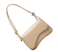 HOOLRZI Small Square Bag PU Leather Shoulder Bags Easy Access Closure Work Underarm Purse for Women and Girls Student Crossbody Bag