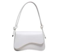 HOOLRZI Small Square Bag PU Leather Shoulder Bags Easy Access Closure Work Underarm Purse for Women and Girls Student Crossbody Bag