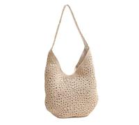 HOOLRZI Trendy Floral Woven Beach Bag Lightweight and Practical Shoulder Bags Casual Handbag for Stylish Women and Girls City Walk Handbag