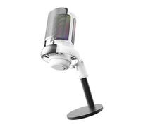 HOOLRZI USB Microphone For PC Gaming Color Lighting Mic Mute Button Condenser With Knob Solid Base Noise Reduces Microphone