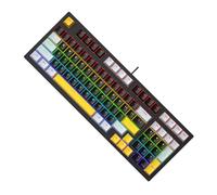 HOOLRZI Wire 98Key Mechanical Keyboard With LED Backlits Ergonomic Keyboard For PC Computer Gaming Office Use Comfortable Feel