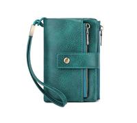 HOOLRZI Women Leather Wallets Rfids Blocking Large Capacity Trifold Clutches Wallet Card Holder Ladies Wristlet Clutches Purses Ladies Purse Credit Card Wallet
