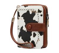 HOOLRZI Women Wallet Leather Rfids Blocking Bifolds Clutches Wallets Card Holder Ladies Clutches Purse with Clear Window Women's Wallets Rfids Blocking Leather Bifold Clutch