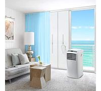 HOOMEE 90x 210CM Zipper Screen Door Seal for Portable Air Conditioner and Tumble Dryer- Works with Every Mobile Air Conditioning-Air Exchange Guards With Zip and Adhesive Faster