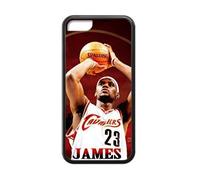 Hoomin Lebron James Last Shot iPhone 5C Cell Phone Cases Cover Popular Gifts(Laster Technology)