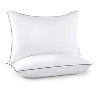 HOOMQING Bed Pillows 2 Pack - King Size Cooling Pillows for Sleeping Set of 2 for Side Back and Stomach Sleepers, Down Alternative Filling Luxury Soft Supportive Plush Pillows (White, King)