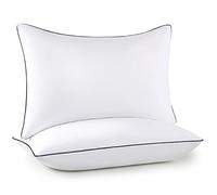 HOOMQING Bed Pillows for Sleeping 2 Pack, Queen Size Set of 2 for Side Back and Stomach Sleepers, Cooling Pillows,Down Alternative Filling Luxury Soft Supportive Plush Pillows (White)