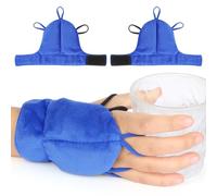 HOOMTREE 1 Pair Weighted Gloves for Hand Tremors and Parkinson's, Improved Hand/Wrist Stability & Mobility, Adjustable Wrist, Weights Strengthening Tool L-Blue