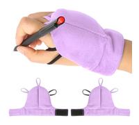 HOOMTREE 1 Pair Weighted Gloves for Hand Tremors and Parkinson's, Improved Hand/Wrist Stability & Mobility, Adjustable Wrist, Weights Strengthening Tool L-Purple