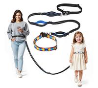 HOOMTREE Safety Waist Leash Harness for Kids with Autism, Hands-Free Waist Belt Link with 3 Padded Handles and Durable Bungee, Secure Public Walking for Special Needs ADHD/ASD Autistic Children