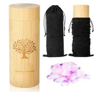 HOOMTREE Scattering Tubes for Human Ashes Made of Bamboo,Large Scattering Urns for Human Ashes Adult with Tree of Life Pattern,Biodegradable Cremation Urn for Women Male Pet,3.5 * 9 Inches,1 Piece