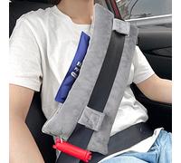 HOOMTREE Seat Belt Pillow for Mastectomy Post-Surgery with Pocket, Heart Surgery Recovery Support Cushion Pad for Chest Chemo Port Pacemaker Bypass Hysterectomy Recovery Gifts (Gray)