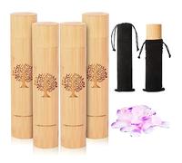 HOOMTREE Small Scattering Urns for Human Ashes Adult,9''x2'' Scattering Tubes for Human Ashes,Eco Friendly Biodegradable Urns for Human Pet Ashes(Set of 4,Tree of Life Pattern)