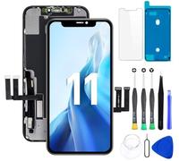 Hoonyer Screen Replacement Kit for iPhone 11 (6.1 inch), 3D Touch Screen with Frame & Digitizer + Repair Tool, Waterproof Adhesive Strip & Tempered Screen Protector