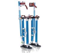 Hooomyai 18"-30" Drywall Stilts Aluminum Tool Stilt Height Adjustable Lifts Taping Paint Stilt for Sheetrock Painting Finishing Pruning Branches or Cleaning, Blue