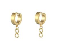 Hoop Cartilage Earrings, Gold Earrings Wedding Circle with Number 8 Pendant 9X4mm for Women Mother'S Day Jewelry Modern