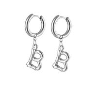 Hoop Earring for Women, Silver Earrings Cartilage with Letter B for Aunt Mother'S Day Jewelry Modern