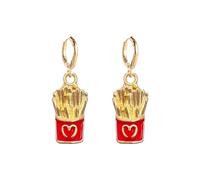 Hoop Earrings for Women Food Beer Mug Red Wine Bottle Pendant Earrings Party Decoration Teal Statement (D, 1. 85x0. 9cm)