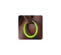 Hoop Earrings for Women Trendy 80s 90s Neon Earring Glossy Christmas Earring for Daughter Mom Accessorie Costume Jewelry, 1.57, Metal, No Gemstone
