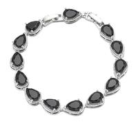 Hoop Earrings with Dangle Charms Women's Round Cut Cubic Zirconia Teardrop Bracelet With Secure Lobster Clasp Adjustable Chain For Comfort Fit Shining Jewelry For Daily Wear Or Evening (F, One Size)