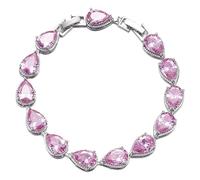 Hoop Earrings with Dangle Charms Women's Round Cut Cubic Zirconia Teardrop Bracelet With Secure Lobster Clasp Adjustable Chain For Comfort Fit Shining Jewelry For Daily Wear Or Evening (G, One Size)