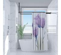 Hoop Shaped Shower Curtain Rod 148 cm x 61 cm - Rustproof Square Oval Shape Bathroom Shower Rod,No-Sagging,Heavy Duty Shower Curtain Rod for Clawfoot and Freestanding Tubs,Heavy Duty,Easy Installation