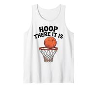 Hoop There It Is Funny Retro Basketball Tank Top