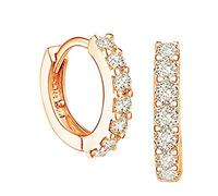 Hooped Earrings For Women - Flat Back Earrings Fashion For Stud Accessory Earring Heart Girlfriend Gifts