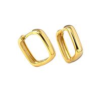 Hooped Earrings for Women, Valentines Day Earrings for Women 925 Sterling Silver Simple Polished Geometric Square Gifts Girlfriend Wife Mother