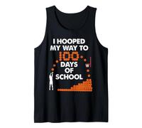 Hooped My Way 100 Days School Basketball Teacher Student Tank Top