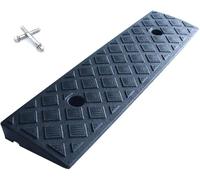 Hoopever Kerb Ramp 490×130×30mm Portable Curb Ramp Lightweight Plastic Threshold Ramp 1.2 Inch Rise Transition Ramp for Pavements Car Bike Wheelchair Motorcycle Handcart, Slip-Resistant Surface