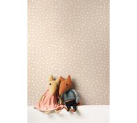 Hoopla Walls Alphabet Jumble 10m Matt Wallpaper in Natural Hoopla Walls Natural