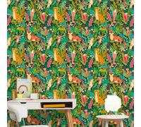 Hoopla Walls Animal Kingdom Lush Forest 10M Wallpaper