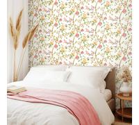 Hoopla Walls Bird Song - Coral Mix 10m Wallpaper