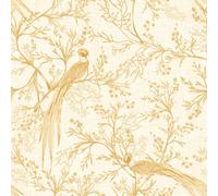 Hoopla Walls Bird Toile - Honey 10M Wallpaper
