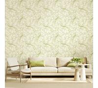 Hoopla Walls Bird Toile - Sage 10m Wallpaper