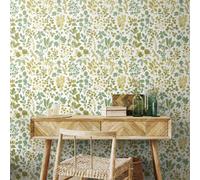 Hoopla Walls Botanical Leaves - Olive Mix 10M Wallpaper