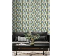Hoopla Walls Building Blocks Matt Wallpaper in Blue Hoopla Walls Blue