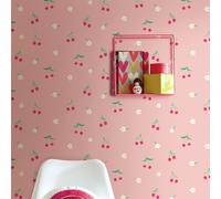 Hoopla Walls Cheery Cherries Watermelon Wallpaper