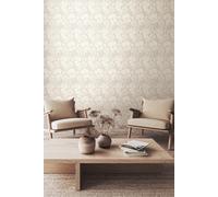 Hoopla Walls Chrysanthemum Matt Wallpaper in Grey Hoopla Walls Grey