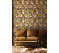 Hoopla Walls Chrysanthemum Matt Wallpaper in Orange Hoopla Walls Orange
