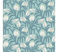 Hoopla Walls Chunky Flower Denim Smooth Matt Wallpaper