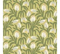 Hoopla Walls Chunky Flower Olive Green Smooth Matt Wallpaper